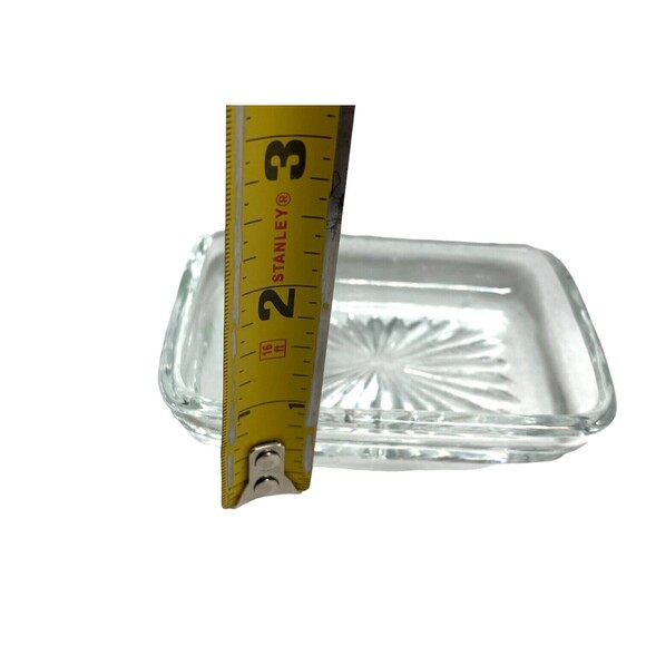 Vintage Star Pattern Miniature Crystal Trinket Soap Jewelry Change Dish 3.5"x3" - Picture 4 of 4